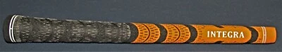Integra Dual Compound Orange/Black Half Cord Standard Golf Grip - 58R - NEW - Изображение 1 из 3