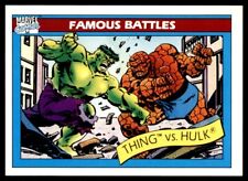 1990 Impel Marvel Universe Series 1 Thing vs Hulk RC Famous Battles #88