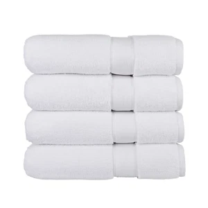 Luxury White or Gray "Oversized" Bath Towels Set 4 Pack- 30" x 56" - 100% Cotton - Picture 1 of 28