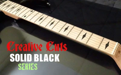 Marcadores de diapasón NEGRO diamante incrustación de vinilo calcomanías adhesivas para guitarra de cuello de arce Foto 1 de 4