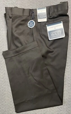 SADDLEBRED Comfort Waist Straight Fit 40x30 Men's Pleated Black Dress Pants NWT - Image 1 of 4