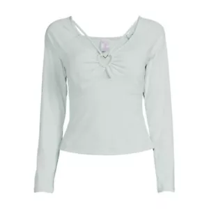 No Boundaries Juniors Heart Ring Cut Out Top Jade Delight Green L (11-13) NWT - Picture 1 of 5