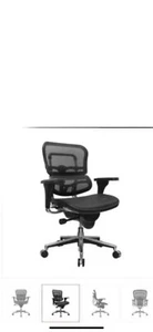 Eurotech ERGOHUMAN | Mid Back-Mesh Black Task Chair ME8ERGLO-TW20, New Open Box - Picture 1 of 6