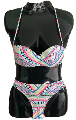 OP Ocean Pacific para mujer 2 piezas Bikini multicolor brillante talla M/XL Foto 1 de 4