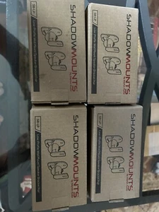 SET of 8 Black Audio Satellite Speaker Wall Mount Bracket Low Profile SP-LP - Picture 1 of 4