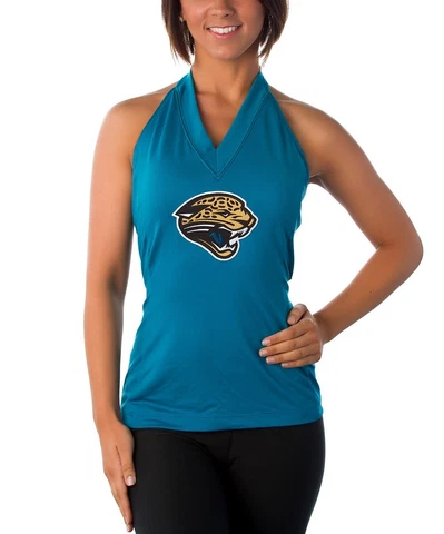 Womens NFL Jacksonville Jaguars Blown Coverage Halter Top Shirt NWT XS-XL Cover