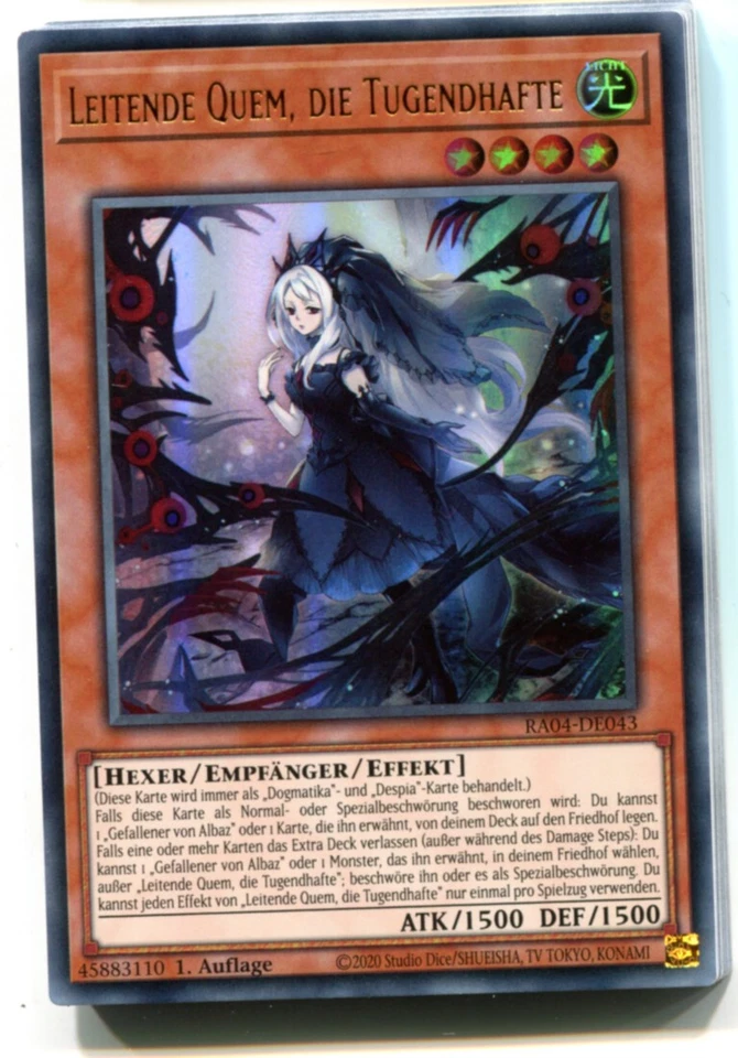Yu-Gi-Oh! Leitende Quem die Tugendhafte Ultra Rare RA04-DE043 - Bild 1 von 1