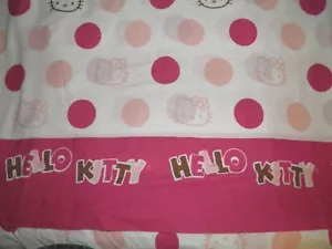 Sábana plana doble Sanrio HELLO KITTY con lunares rosas 2009 - Imagen 1 de 3