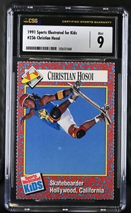 Tarjeta de novato Christian Hosoi 1991 Sports Illustrated for Kids SI clasificación CSG 9 MT - Imagen 1 de 2