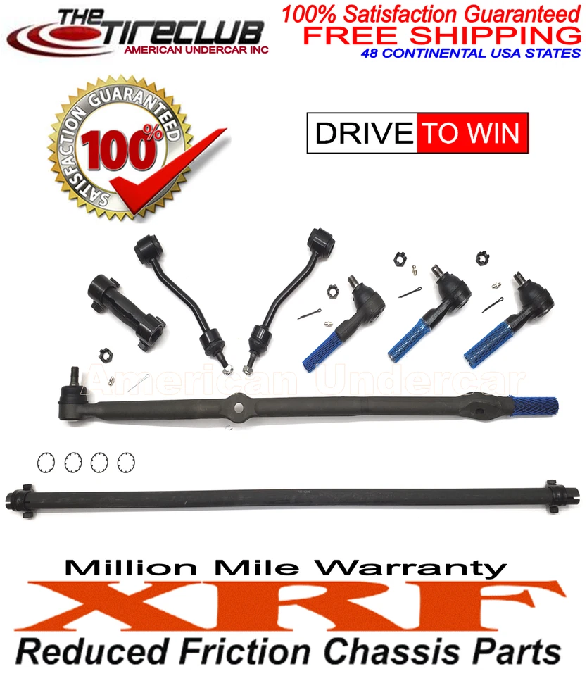 XRF Lifetime Drag Link Tie Rod End Adjusting Sleeve Link Kit Jeep Wrangler 91-95 - Image 1 of 1