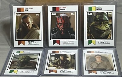 2024 TOPPS Throwback Thursday Star Wars Set 5-8 MAUL YODA OBI-WAN QUEEN AMIDALA - Image 1 of 4