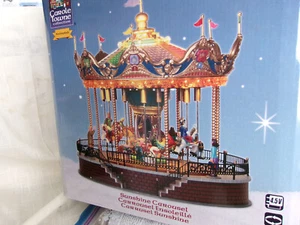 Lemax Carole Towne 2012 Sunshine Carousel Lights Music Tested & Works    (UVW) - Picture 1 of 5