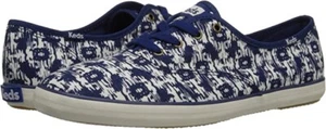 Keds Tennis Shoes Women's 9.5 Twilight Blue White Champion Ikat Oxford Sneaker - Picture 1 of 10