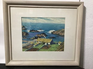 SERIGRAPH Orginal Hand-Signed Harry Shokler Serigraph Titled "Irish Coast" - Picture 1 of 6
