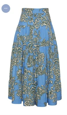 Cara Cara NYC - Conjunto Espiga Azul - Top Hannah, Maxi Falda Margarita Foto 1 de 4