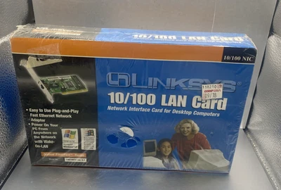 Linksys 10/100 PCI Ethernet Card LNE100TX Windows 98/ME/2K/XP Support NEW - Image 1 of 4