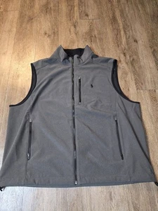 Polo Ralph Lauren Performance Weste Full Zip Taschen Fleece gefüttert grau 2XB Herren - Bild 1 von 5