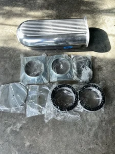 Aluminum Blower Scoop For Dual Quad 4 Barrel Carbs - Picture 1 of 5