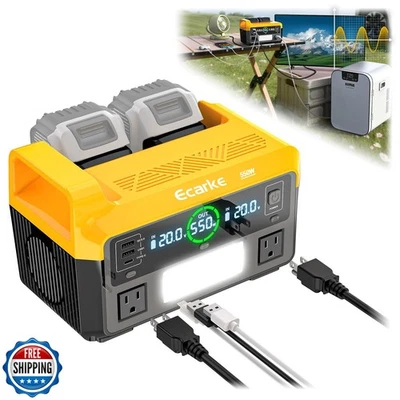 ECARKE 550W Portable Power Inverter Compatible with Dewalt 20V Battery, Power Statio