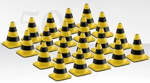 CONRAD, Set of 20 black and yellow beacon cones, 1/50, CON99823/01 - Picture 1 of 2