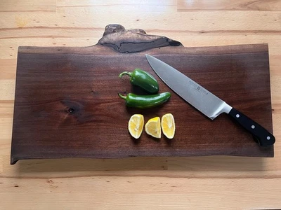 Sleek Gourmet Black Walnut Cheese/Charcuterie Board Serving Tray Unique Gift - Image 1 of 4