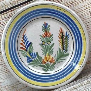 HR Quimper Hand Painted Floral Plate Decorative Dish France - Picture 1 of 5