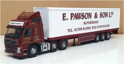 Corgi 1/50 Scale CC13506 Volvo FM Box Trailer E. Pawson & Son Ltd - Maroon/White - Image 1 of 4