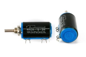 2 pcs New WXD3-13-2W 10K ohm Rotary Multiturn Wirewound Potentiometer - Picture 1 of 1