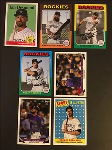 2019 Topps Archives Colorado Rockies Team Set 7 Cards With High Number SP - Picture 1 of 1