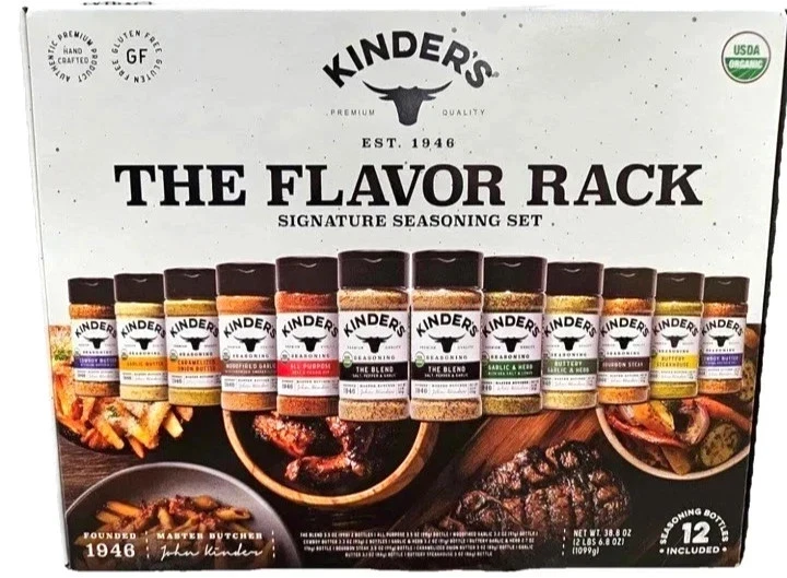 Kinder’s The Flavor Rack Signature Condimento Set de Regalo 12 Botellas Parrilla de Vacaciones Foto 1 de 1