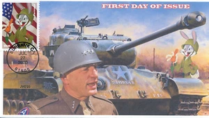 JVC CACHETS-2020 BUGS BUNNY ISSUE FDC FIRST DAY COVERS L.E. OF 14 GENERAL PATTON - Picture 1 of 1