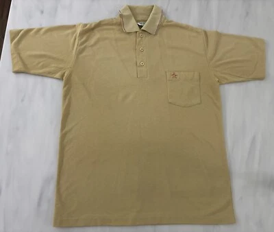 Polo Munsingwear vintage años 60 70 para hombre pingüino Grand Slam a rayas cuello tostado LRG Foto 1 de 4