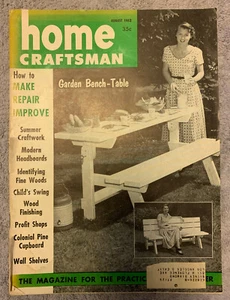 The Home Craftsman Magazine August 1952 Woodworking Projects,Swing,Cupboard,etc - Picture 1 of 1