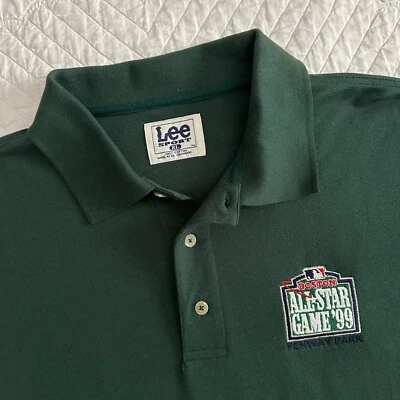 NWT MLB All Star Game Boston '99 Green Polo Shirt XL Baseball Lee Sport - Image 1 of 4