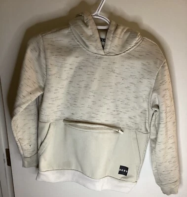 Moletom com capuz pulôver creme masculino juvenil DKNY tamanho médio 10/12 - Imagem 1 de 4
