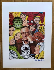 John Romita Sr FIRMADO AUTOGRAFIADO 18x24 Stan Lee Marvel Heroes Estampado SIN USAR PSA/ADN - Imagen 1 de 5