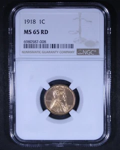 1918 Lincoln Wheat Cent - 1c NGC MS65 RD - Stunning Example - Picture 1 of 4