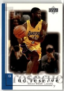 2000-01 UPPER DECK UD RESERVE ISAIAH RIDER LOS ANGELES LAKERS #39 - Picture 1 of 2