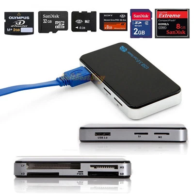 USB3.0 All-in-1 Compact Flash Multi Memory Card Reader Adapter CF MicroSD MS XD - Image 1 of 4