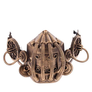 Steampunk Mouthpiece Gears & Tubes Halloween Costume Plastic Face Mask, For A... - Picture 1 of 5