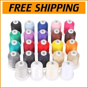 Versatile 100% Cotton Thread Spools - 24 Color Options, 600M Each for Crafters - Picture 1 of 9