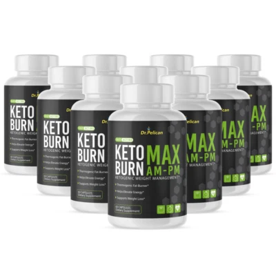 Keto Burn MAX AM-PM - Keto y Soporte de Peso - 10 Botellas - 600 Cápsulas Foto 1 de 4