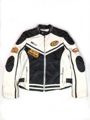 Wonder Team Eco Leather Racing Moto Jacket Vintage  - Image 1 of 4