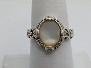 Sterling Silver 925 Mother of Pearl Ring Size 8 - Picture 1 of 7