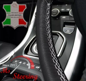 PARA ACURA TSX 10-13 CUBIERTA VOLANTE CUERO NEGRO, GRIS CLARO COSTURA - Imagen 1 de 2