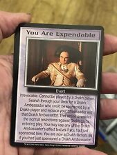 YOU ARE EXPENDABLE 2000 BABYLON 5 CCG COLLECTORS CARD NEAR MINT CRUSADE UNPLAYED