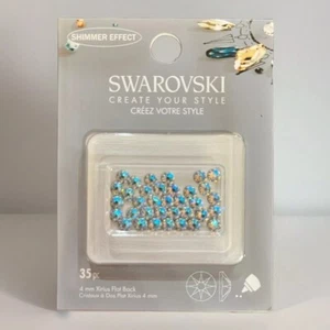 Swarovski 4mm Flat Back - Shimmer Effect - 35 Count - Picture 1 of 1