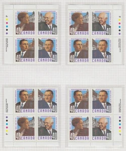 CANADA PLATE BLOCKS 1302-1305MNH 40c, CANADIAN DOCTORS, A-PL, GT4, P - Picture 1 of 1