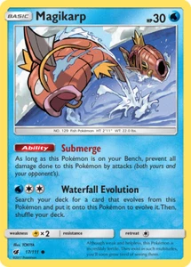 POKEMON SM Crimson Invasion: REVERSE HOLO - MAGIKARP 17/111 LIGHT PLAY - Foto 1 di 1
