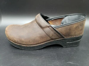 LEFT SHOE ONLY AMPUTEE* Dansko Antique Brown Pro Clogs Euro 43 M 9.5-10 W12.5-13 - Picture 1 of 8